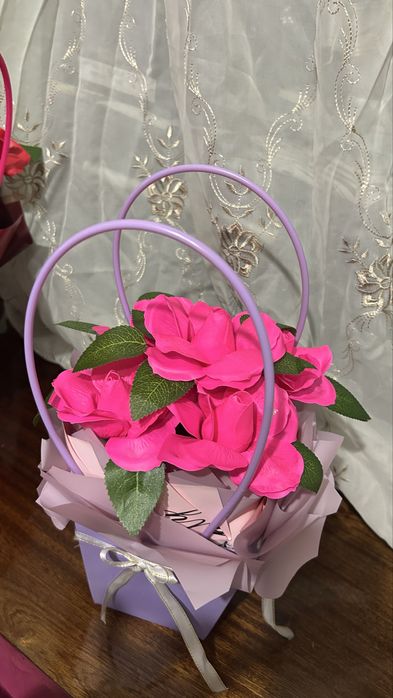 Цветы мыльные букеты 5 шт