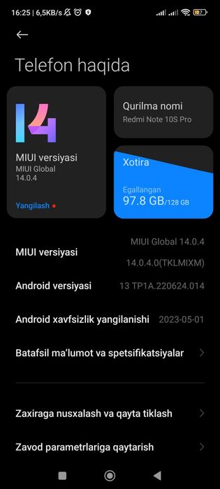 Redmi Not 10 S  6\128. Ideal