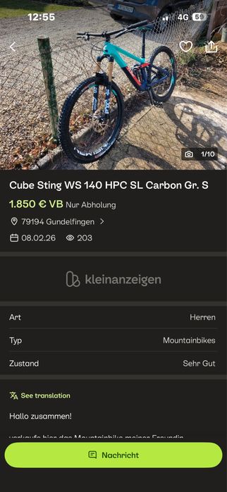 Cube sting 140 impecabil