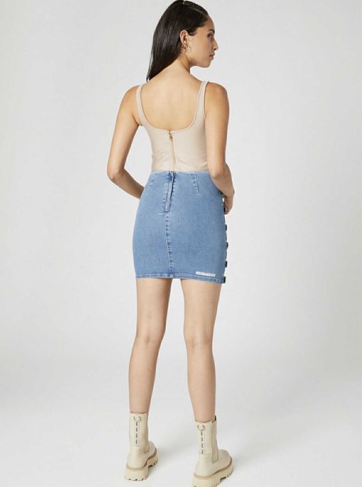 Дънкова пола с колани Hoermanseder x about you