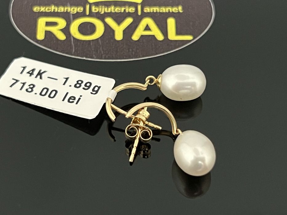 Bijuteria Royal CB : Cercei dama aur 14K  1,89 grame