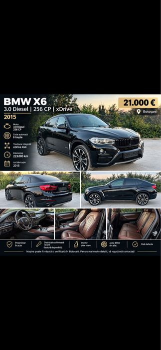 BMW X6 F16 3.0D 258cp