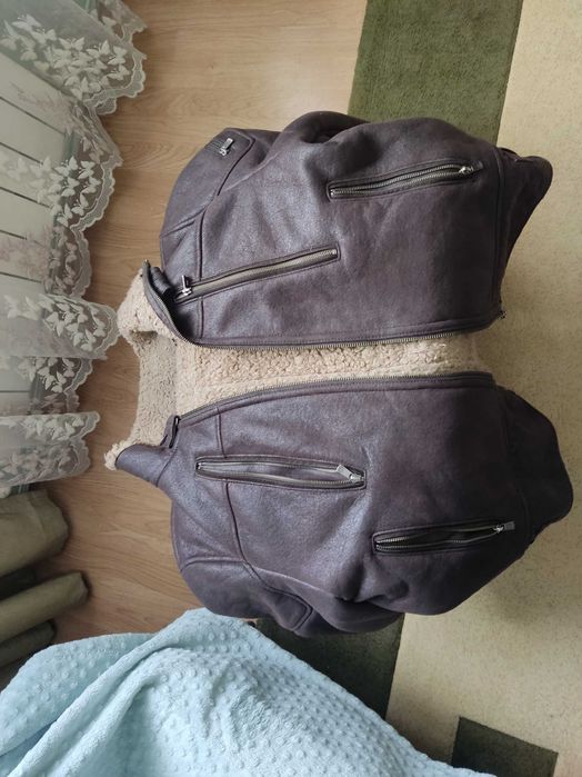 Дублёнка из овчины теплая стильная