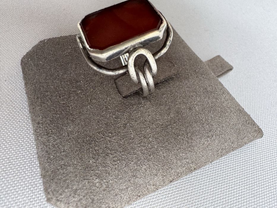 Inel argint si carneol
