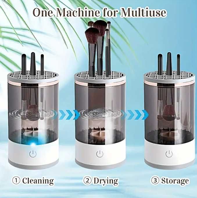 Aparat pentru curatarea si uscarea pensulelor de machiaj