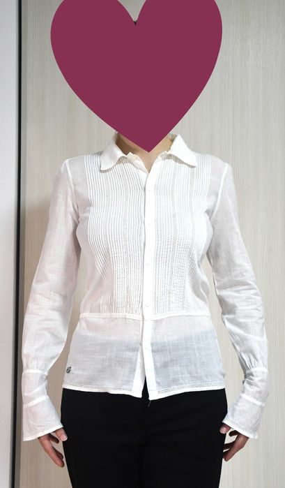 Cămașa dame, detalii rafinate, din bumbac fin, ținută office