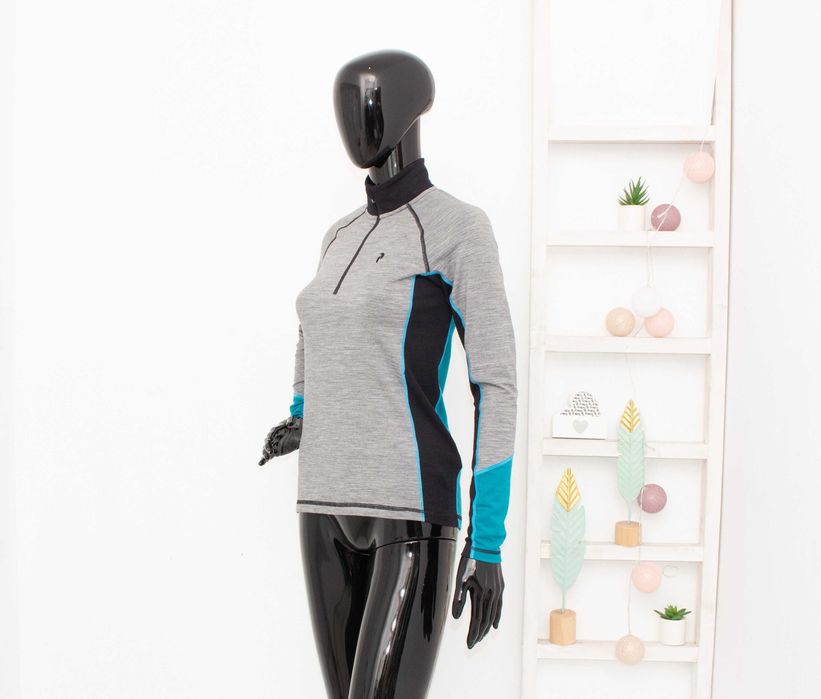 Peak Performance дамска блуза с цип от мериносна вълна термо бельо S