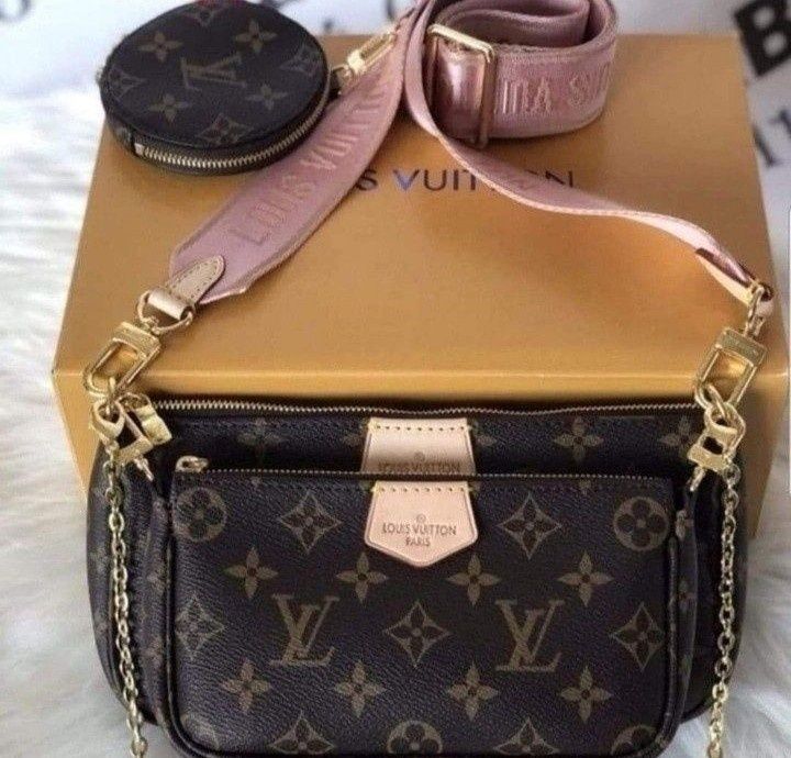 Geanta 3 in 1 LV,feronerie metalica,saculet, etichetă