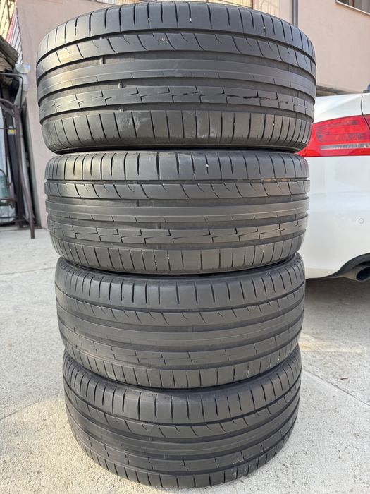 Roti / Jante Momo 5x112 R18 ET 25 concave 8J negre cauciucuri vara 245/45/18 DOT 5123