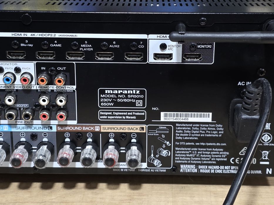 MARANTZ SR-5010, av surround receiver , bluetooth, Spotify, hdmi  Wi-Fi dtsx  audyssey