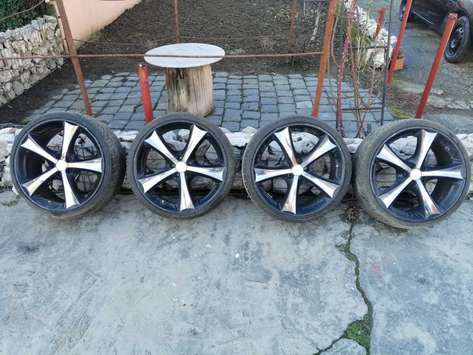 Jante Aluminiu pe 18, 5x100mm, Cauciucuri vara 215 35 R18, 750 Ron