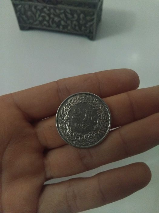 2 швейцарски франка 1976г.