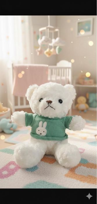 Подарочный набор мишка гипсофила гирлянда