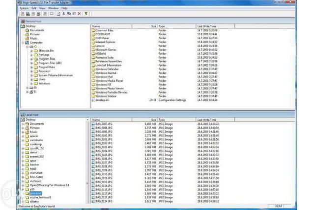 Cablu USB - USB pentru conectare 2 PC-uri, laptop, tablete cu Windows