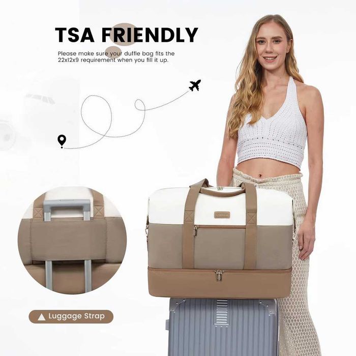 Geantă de călătorie LOVEVOOK, mare, compartiment pentru pantofi