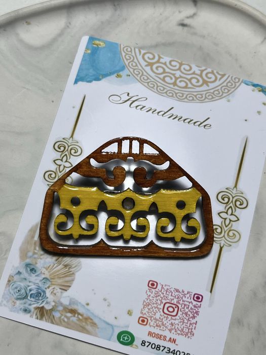 Этно брошь ручная работа