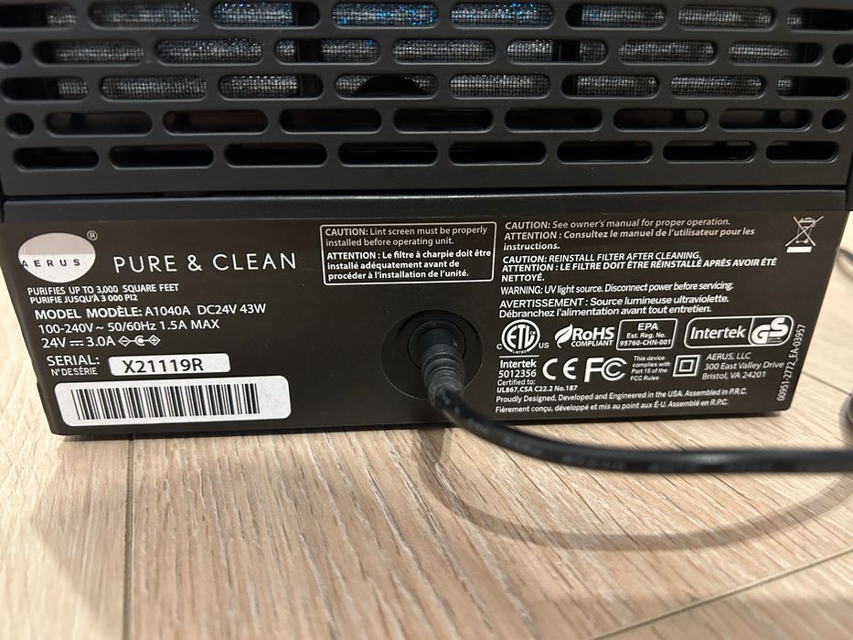 Purificator aer Aerus Pure&Clean