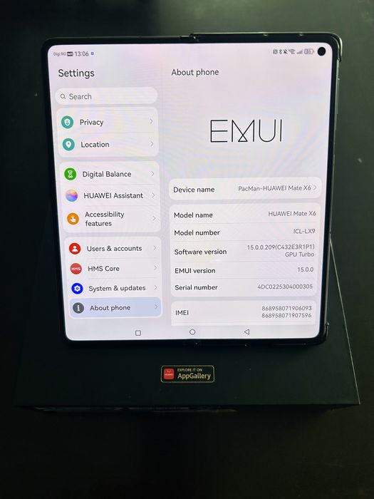 Huawei Mate X6, 12Gb RAM, 512Gb, Black, Garantie 12.2027