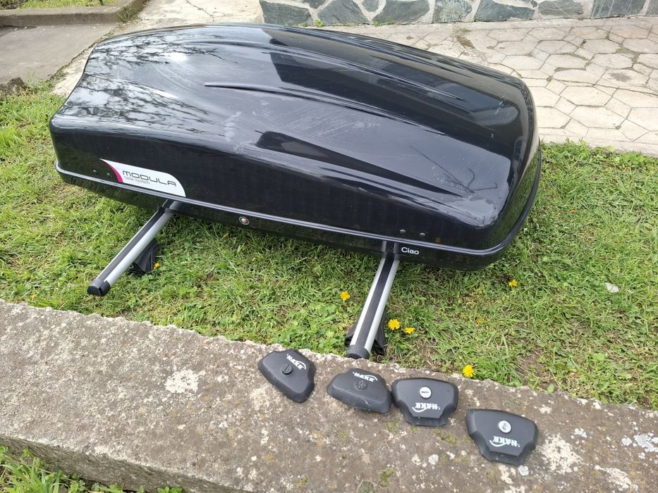 Автобокс кутия багаж Modula Ciao 340 л с греди Hakr