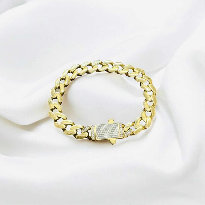 Bratara model monaco cu pietre 14K 10.8g