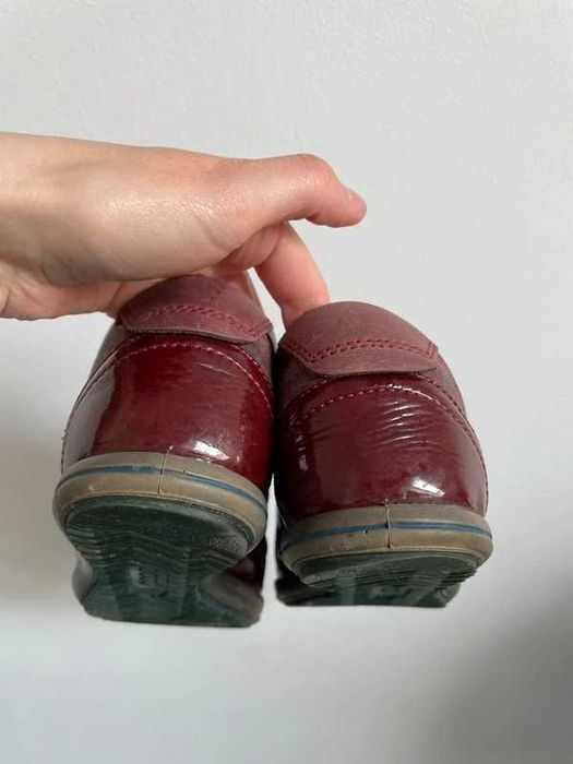 Sneakers Ecco din piele naturală burgundy | 39
