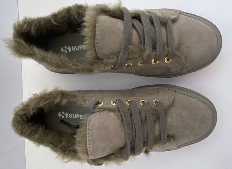 Papuci sport noi cu eticheta, "Superga", 37, unisex, military green