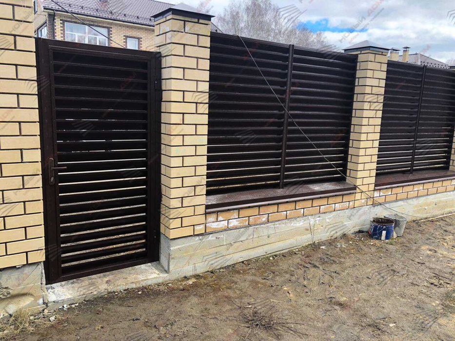 Забор жалюзи из металла