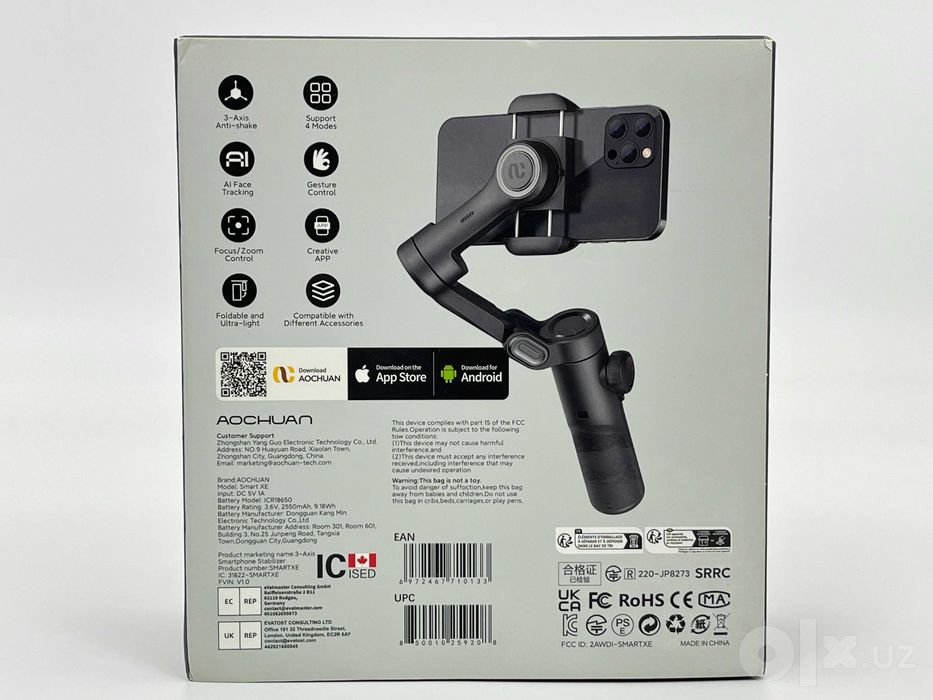 Aochuan Smart XE 3-o'qili telefon stabilizatori (Stedikam) / Yangi