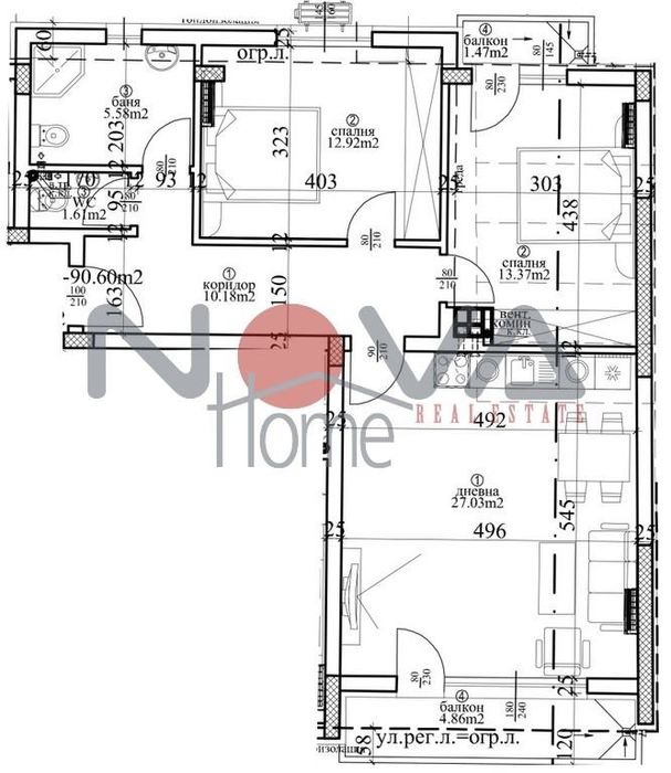 3-стаен в Варна-Централна поща площ 123 цена 250000