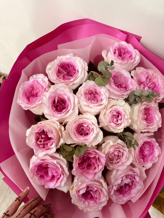 Цветы. Букет из 17 роз