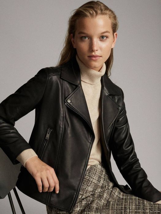 Новая кожаная куртка от Massimo Dutti