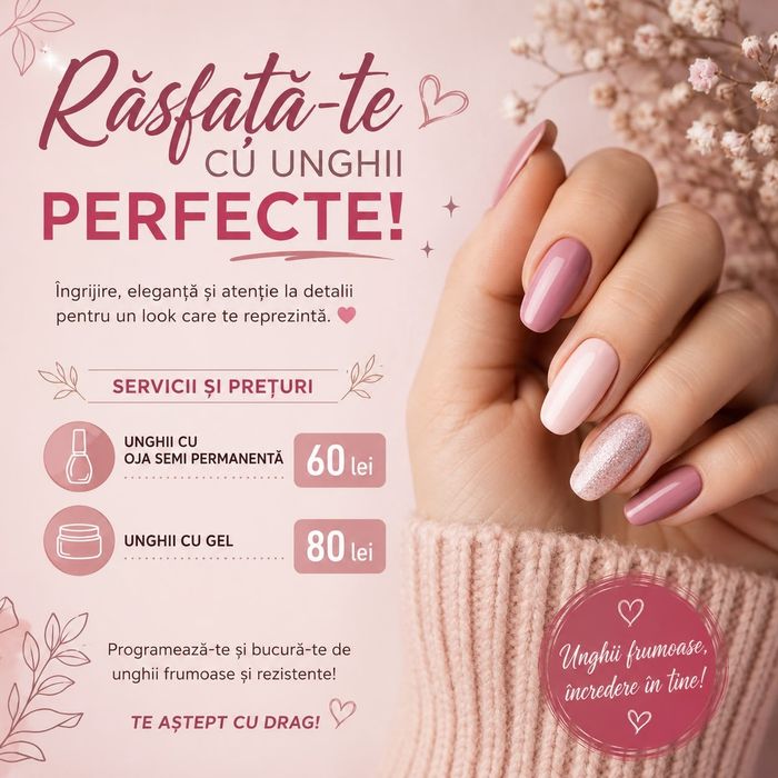 Unghii cu gel si ojă semipermanenta