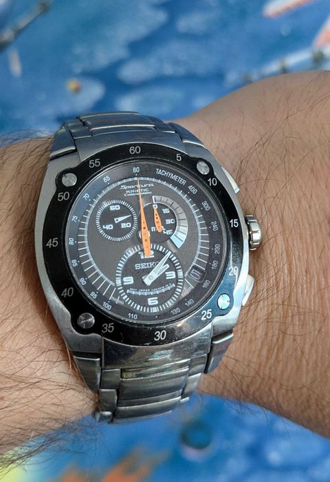 Бартер!Seiko Sportura Kinetic Chronograph (7L22-0AD0)