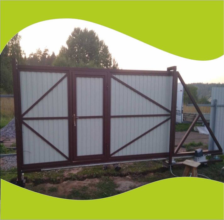 Откатные ворота  монтаж