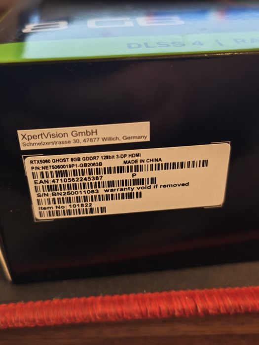 Rtx 5060 8GB GDDR7 Sigilata