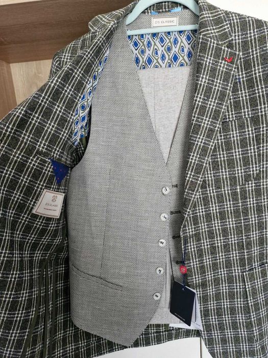 Costum complet Damat sacou pantaloni vesta
