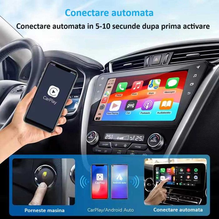 Adaptor Wireless Android Auto/Apple Carplay ZYTEQ TY609 Universal, Nou