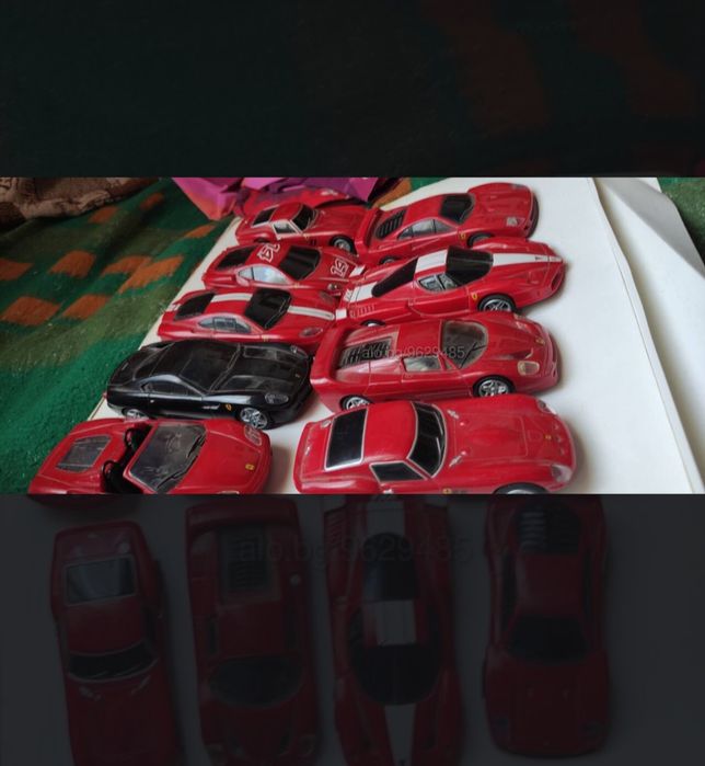Миниатюрни модели на леки коли-ки коли,метални.9 бр, само марка Ферари