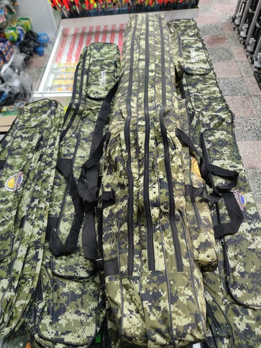 Троен калъф за въдици и макари ROBIHAN 115см/135см/150см/165см