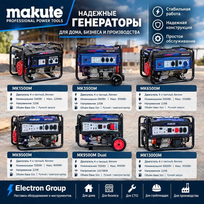 Генераторы дизельные и бензиновын