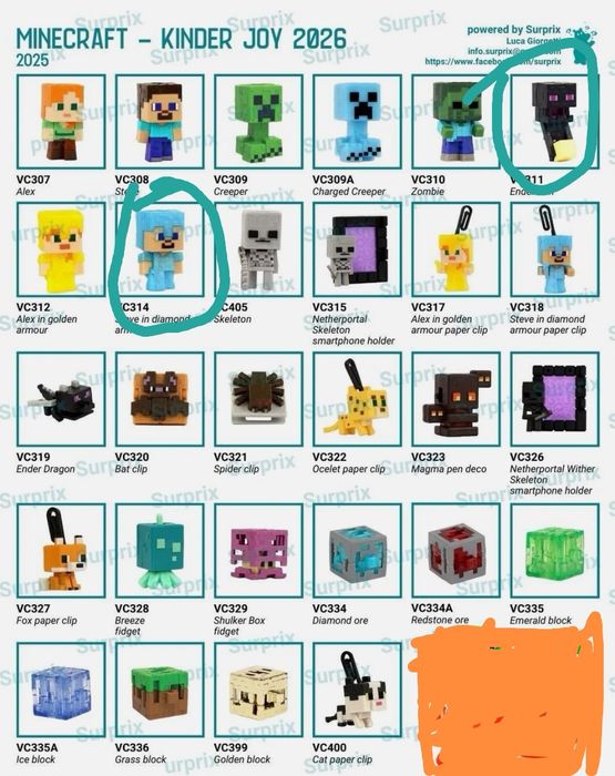 Киндер джой Minecraft.