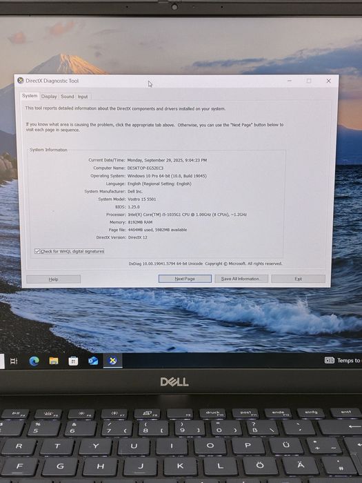 Laptop Dell Vostro 5501 | i5-1035G1 | 8GB RAM | 256GB SSD | 15.6"