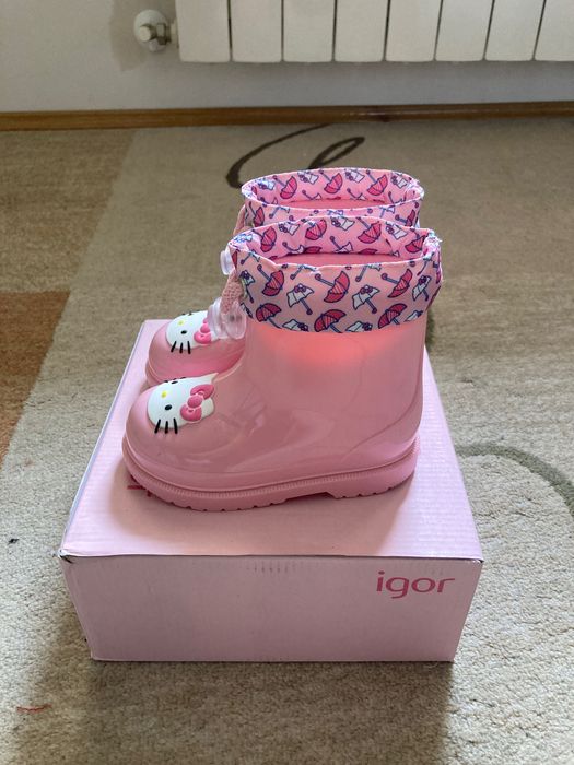 Детски гумени ботуши момиче розово 22/23 номер Hello Kitty