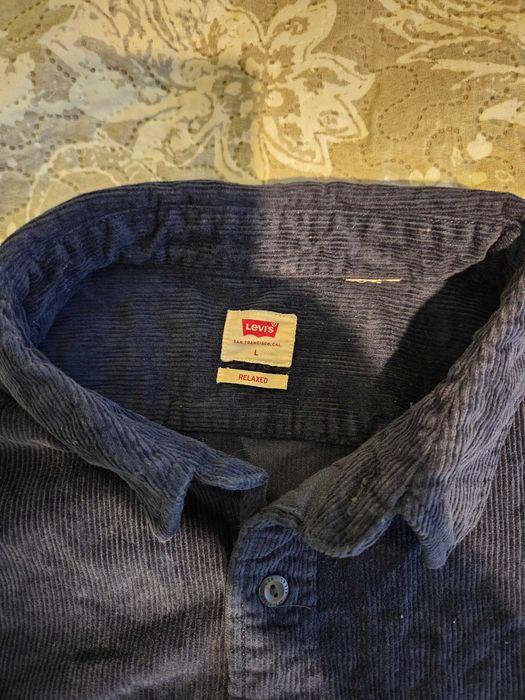 Риза Levis - кадифе, тъмно синя