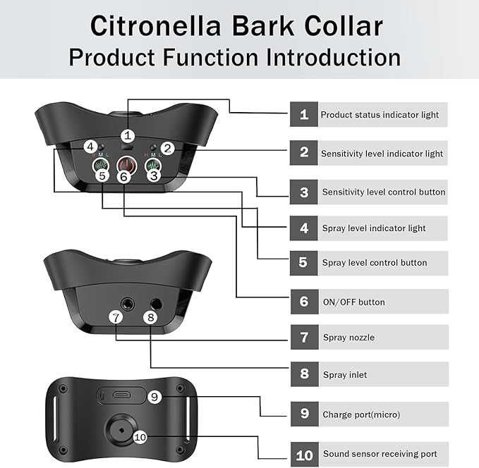 Водоустойчив, акумулаторен спрей нашийник против лай  MDXSB S21B