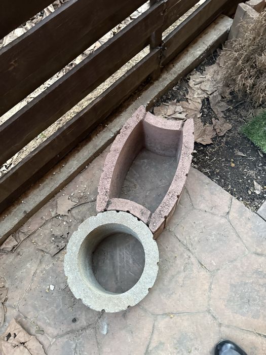 Ghiveci mare din beton / focar grădină / element decorativ foarte greu