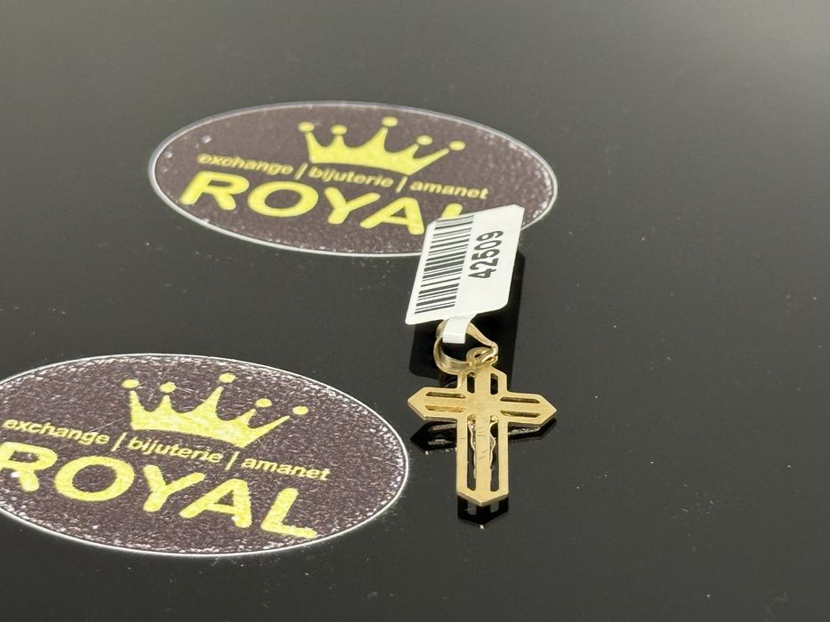 Bijuteria ROYAL : Pandantiv AUR 14K Cruce / 0.86 GR