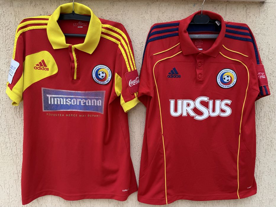Tricou Nationala Romaniei adidas (Mutu, Hagi)(Dinamo  Steaua Rapid Craiova) fotbal