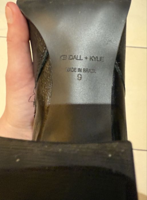 Botine Ghete Kendall+Kylie piele negru marime 9US/ 39-40EU