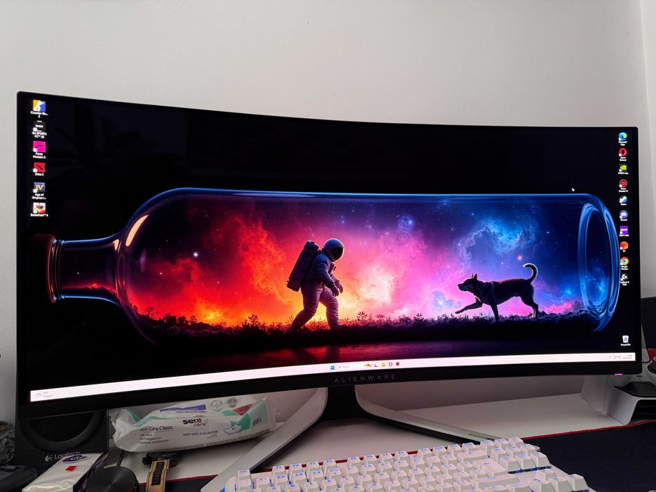 Monitor LED Alienware AW3423DW 34" QD-OLED 175 Hz HDR G-Sync Ultimate